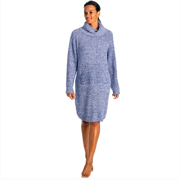 Softies Marshmallow Slouch Turtleneck Lounger Dress Gown -  L / XL Navy - Picture 12 of 15